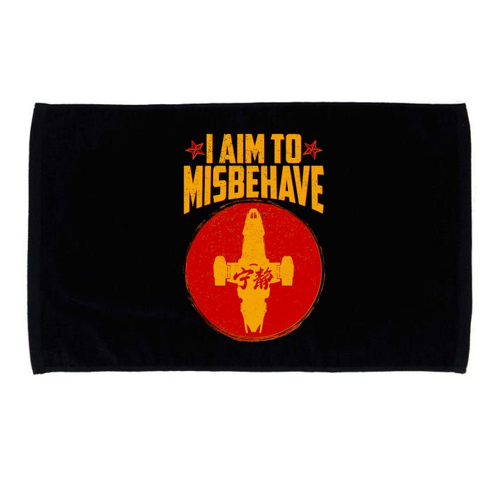 Cool Scifi I Aim To Misbehave Microfiber Hand Towel