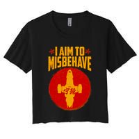Cool Scifi I Aim To Misbehave Crop Top