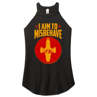 Cool Scifi I Aim To Misbehave Women's Perfect Tri Rocker Tank