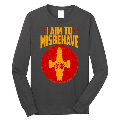 Cool Scifi I Aim To Misbehave Long Sleeve Shirt