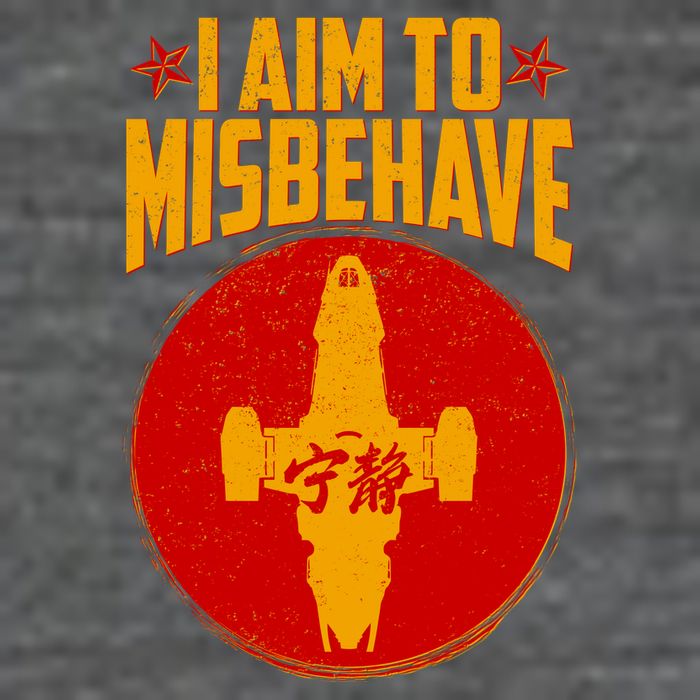 Cool Scifi I Aim To Misbehave Ladies Essential Flowy Tank