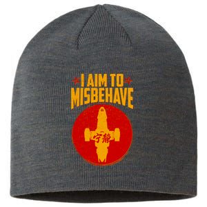 Cool Scifi I Aim To Misbehave Sustainable Beanie