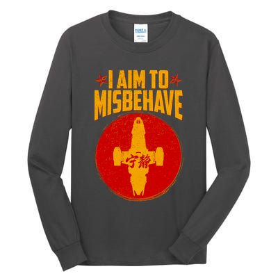 Cool Scifi I Aim To Misbehave Tall Long Sleeve T-Shirt
