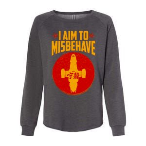 Cool Scifi I Aim To Misbehave Womens California Wash Sweatshirt