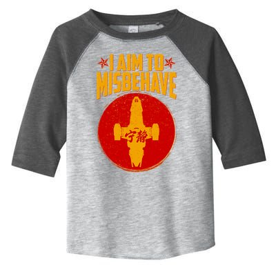 Cool Scifi I Aim To Misbehave Toddler Fine Jersey T-Shirt