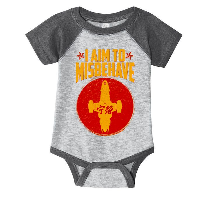 Cool Scifi I Aim To Misbehave Infant Baby Jersey Bodysuit