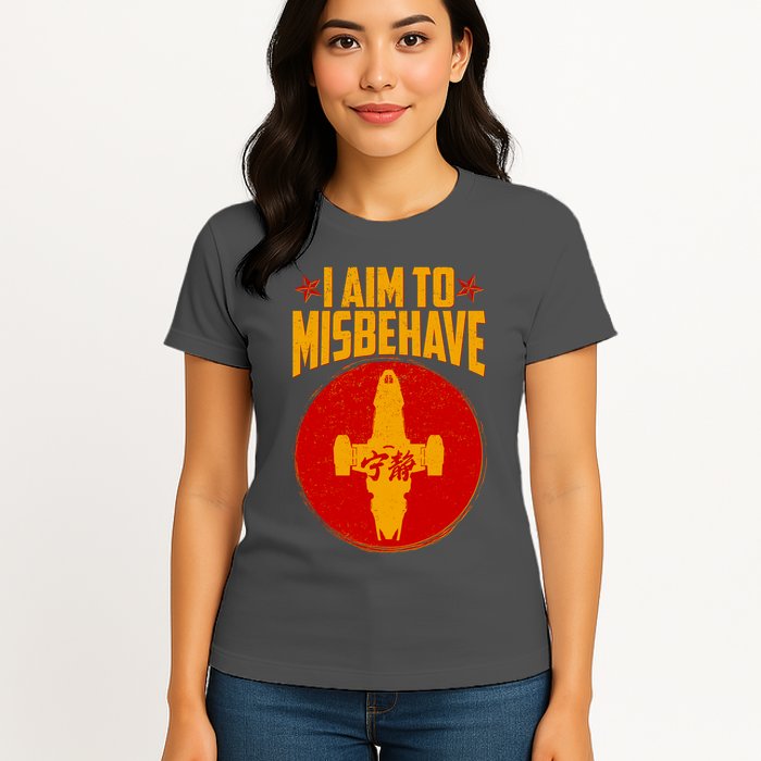 Cool Scifi I Aim To Misbehave Womens T-Shirt