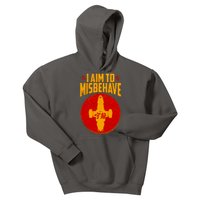 Cool Scifi I Aim To Misbehave Kids Hoodie