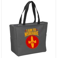 Cool Scifi I Aim To Misbehave Zip Tote Bag