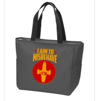 Cool Scifi I Aim To Misbehave Zip Tote Bag
