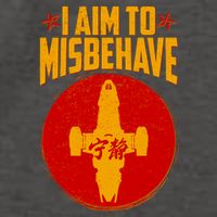 Cool Scifi I Aim To Misbehave Vector Backpack