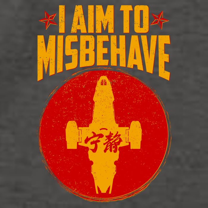 Cool Scifi I Aim To Misbehave Vector Backpack