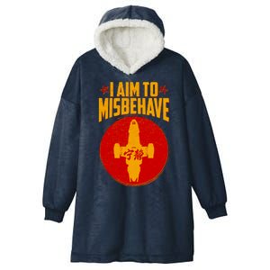 Cool Scifi I Aim To Misbehave Hooded Wearable Blanket