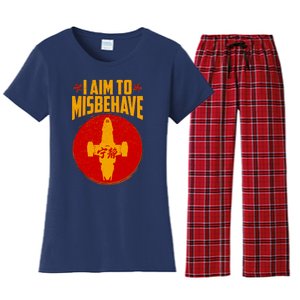 Cool Scifi I Aim To Misbehave Women's Flannel Pajama Set