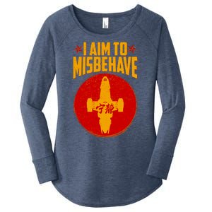 Cool Scifi I Aim To Misbehave Women's Perfect Tri Tunic Long Sleeve Shirt