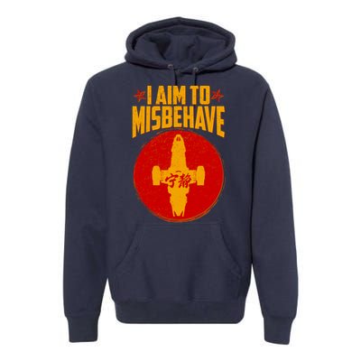 Cool Scifi I Aim To Misbehave Premium Hoodie