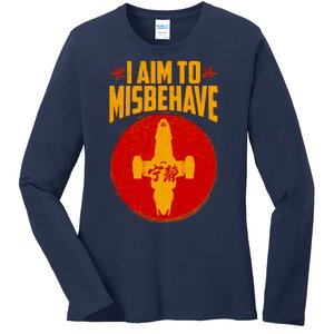 Cool Scifi I Aim To Misbehave Ladies Long Sleeve Shirt