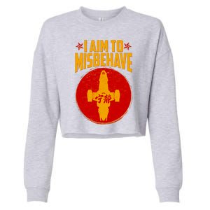 Cool Scifi I Aim To Misbehave Cropped Pullover Crew