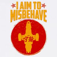 Cool Scifi I Aim To Misbehave Garment-Dyed Sweatshirt