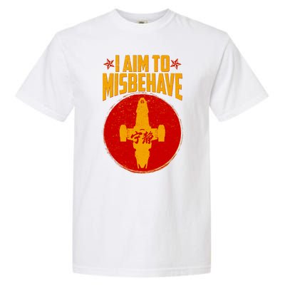 Cool Scifi I Aim To Misbehave Garment-Dyed Heavyweight T-Shirt