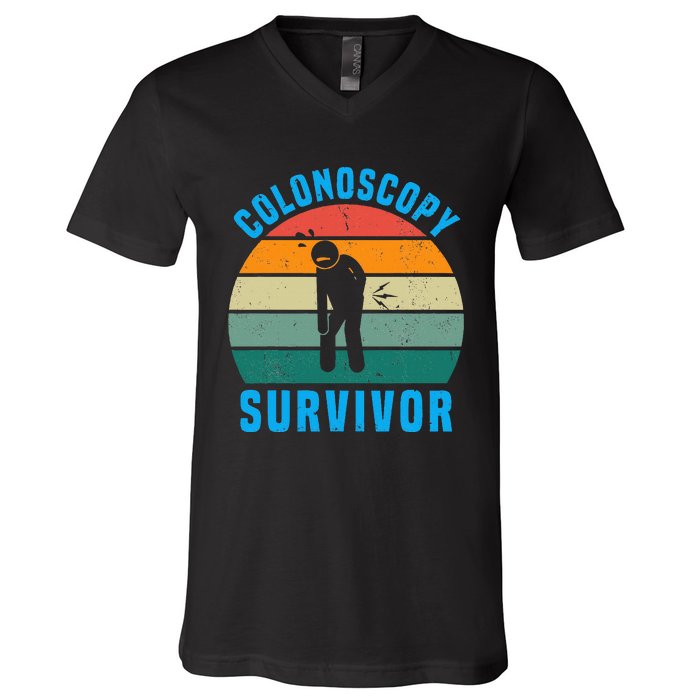 Colonoscopy Survivor I Survived My Colonoscopy V-Neck T-Shirt