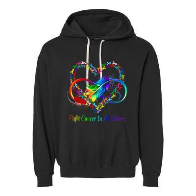 Cancer Sucks In Every Color Fighter Fight Support The Cance Garment-Dyed Fleece Hoodie