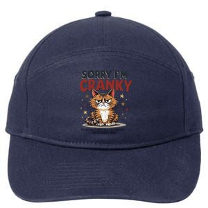 Cat Sorry IM Cranky IM Going Through My Terrible 60S Gift 7-Panel Snapback Hat