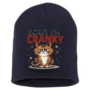 Cat Sorry IM Cranky IM Going Through My Terrible 60S Gift Short Acrylic Beanie