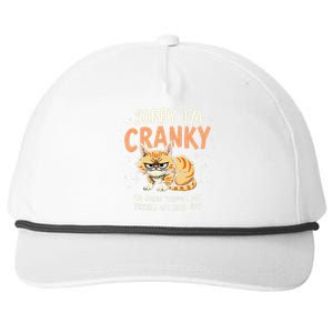 Cat Sorry IM Cranky IM Going Through My Terrible 60S Gift Snapback Five-Panel Rope Hat