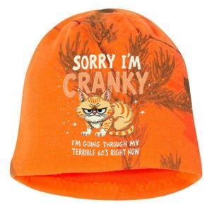 Cat Sorry IM Cranky IM Going Through My Terrible 60S Gift Kati - Camo Knit Beanie