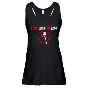 Confused Smile IM Broken Invisible Illness IM Ok Broken Ladies Essential Flowy Tank