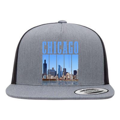 Chicago Skyline Illinois Vintage Pride Chicago Flat Bill Trucker Hat