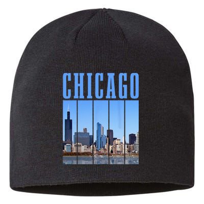 Chicago Skyline Illinois Vintage Pride Chicago Sustainable Beanie