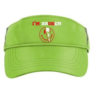 Confused Skull I'm Broken Invisible Illness I'm OK Broken Adult Drive Performance Visor