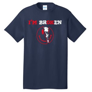 Confused Skull I'm Broken Invisible Illness I'm OK Broken Tall T-Shirt