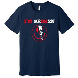 Confused Skull I'm Broken Invisible Illness I'm OK Broken Premium T-Shirt