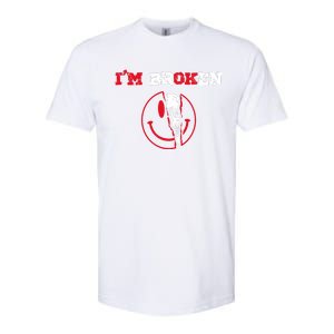 Confused Skull I'm Broken Invisible Illness I'm OK Broken Softstyle CVC T-Shirt