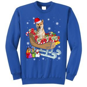 Cute Shiba Inu Dog Christmas Santa Hat Xmas Puppy Lover Cute Gift Sweatshirt