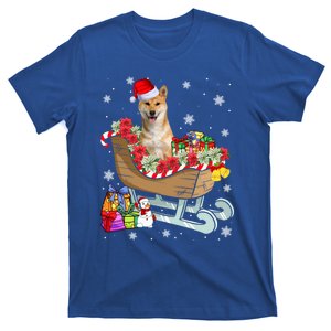 Cute Shiba Inu Dog Christmas Santa Hat Xmas Puppy Lover Cute Gift T-Shirt