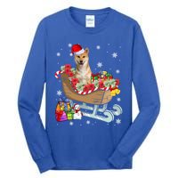 Cute Shiba Inu Dog Christmas Santa Hat Xmas Puppy Lover Cute Gift Tall Long Sleeve T-Shirt