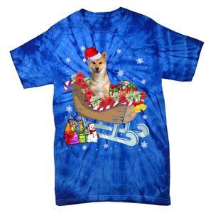 Cute Shiba Inu Dog Christmas Santa Hat Xmas Puppy Lover Cute Gift Tie-Dye T-Shirt