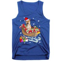 Cute Shiba Inu Dog Christmas Santa Hat Xmas Puppy Lover Cute Gift Tank Top