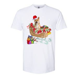 Cute Shiba Inu Dog Christmas Santa Hat Xmas Puppy Lover Cute Gift Softstyle CVC T-Shirt