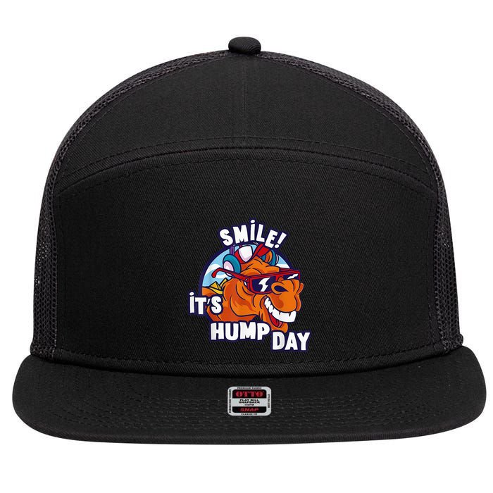 Camel Smile! ItS Hump Day Funny Hump Day Camel Sunglass 7 Panel Mesh Trucker Snapback Hat