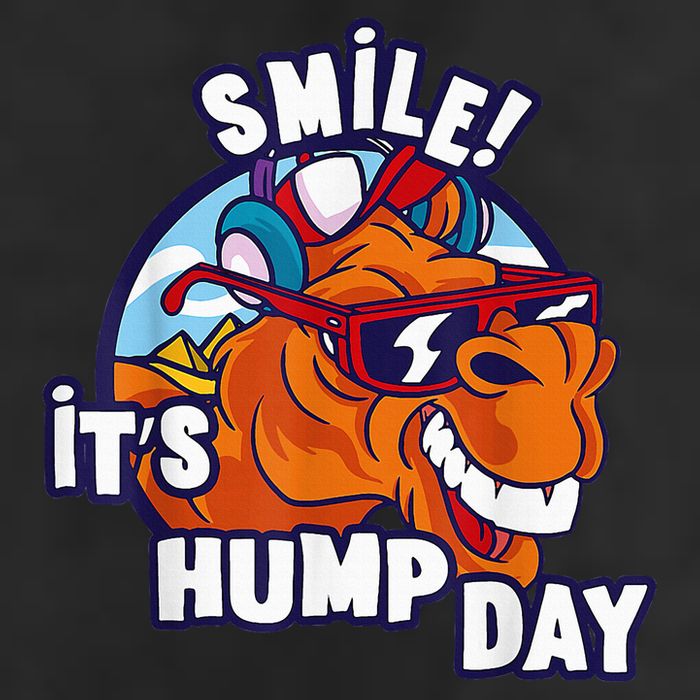 Camel Smile! ItS Hump Day Funny Hump Day Camel Sunglass 7 Panel Mesh Trucker Snapback Hat
