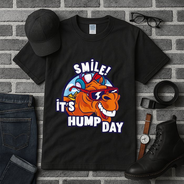 Camel Smile! ItS Hump Day Funny Hump Day Camel Sunglass Tall T-Shirt