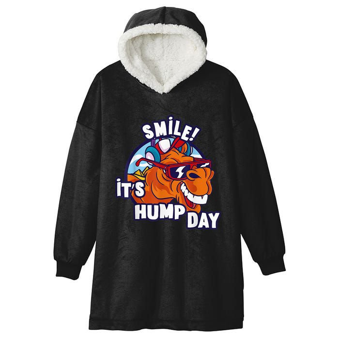 Camel Smile! ItS Hump Day Funny Hump Day Camel Sunglass Hooded Wearable Blanket