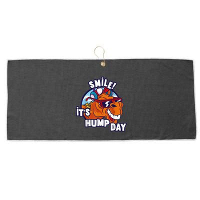 Camel Smile! ItS Hump Day Funny Hump Day Camel Sunglass Large Microfiber Waffle Golf Towel