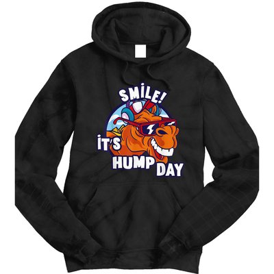 Camel Smile! ItS Hump Day Funny Hump Day Camel Sunglass Tie Dye Hoodie