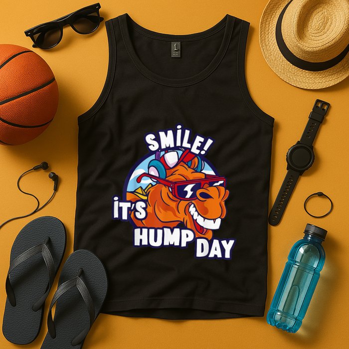 Camel Smile! ItS Hump Day Funny Hump Day Camel Sunglass Tank Top